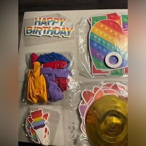 Pop push birthday party decoration pack